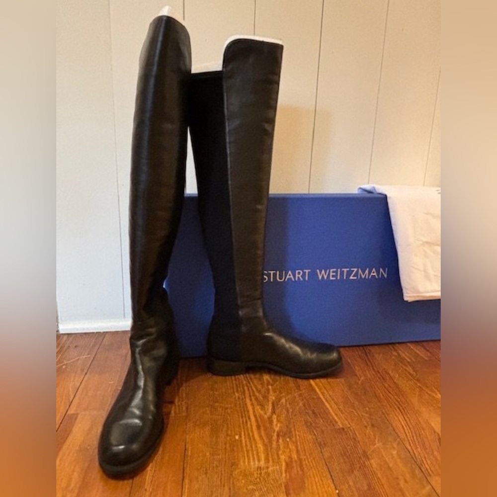 Stuart Weitzman 5050 Over-the-Knee Leather Boot Size: 8M